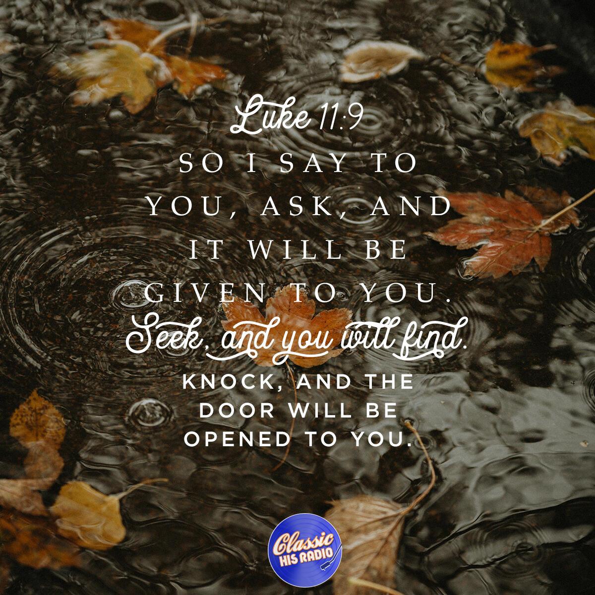 Luke 11:9 - Verse of the Day