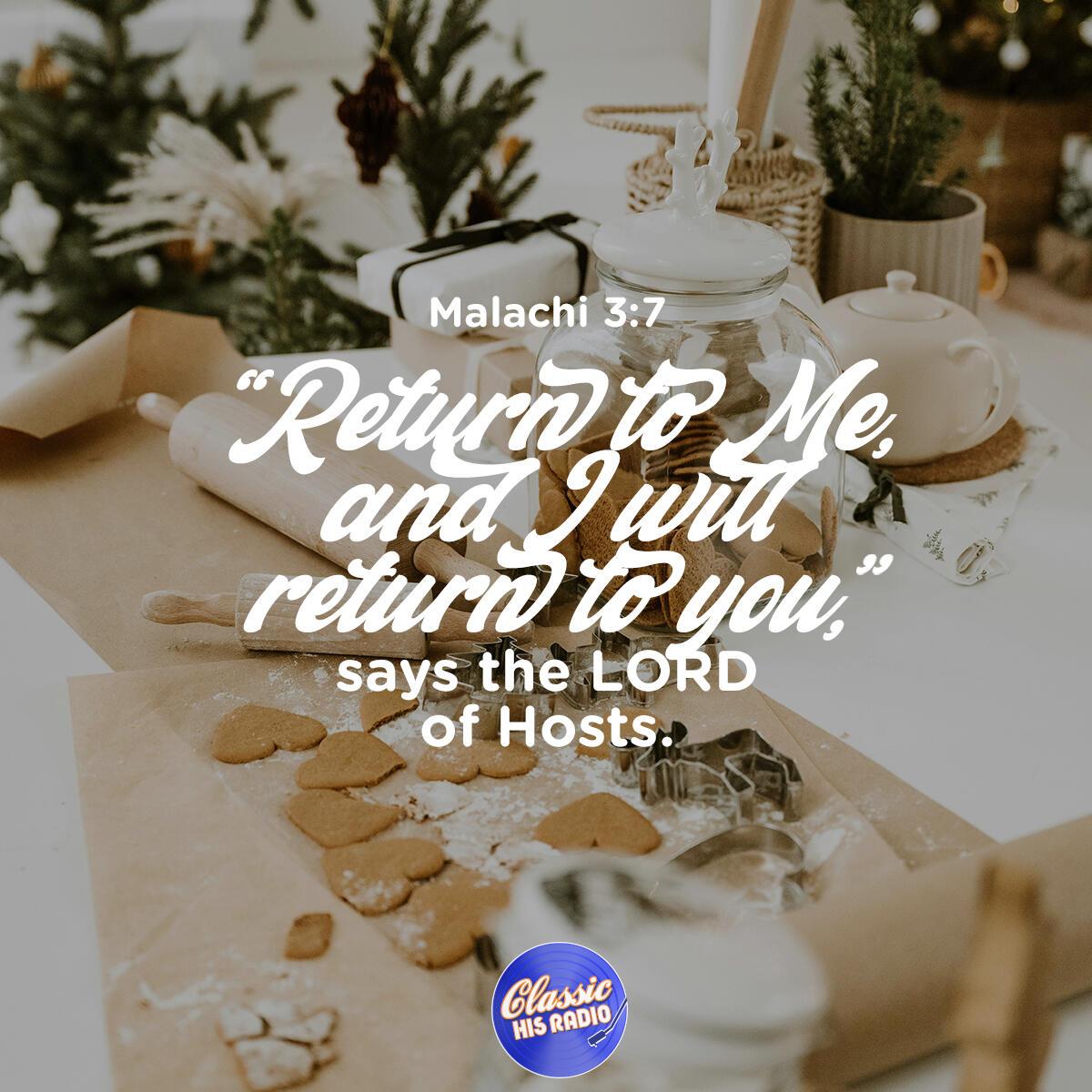 Malachi 3:7 - Verse of the Day