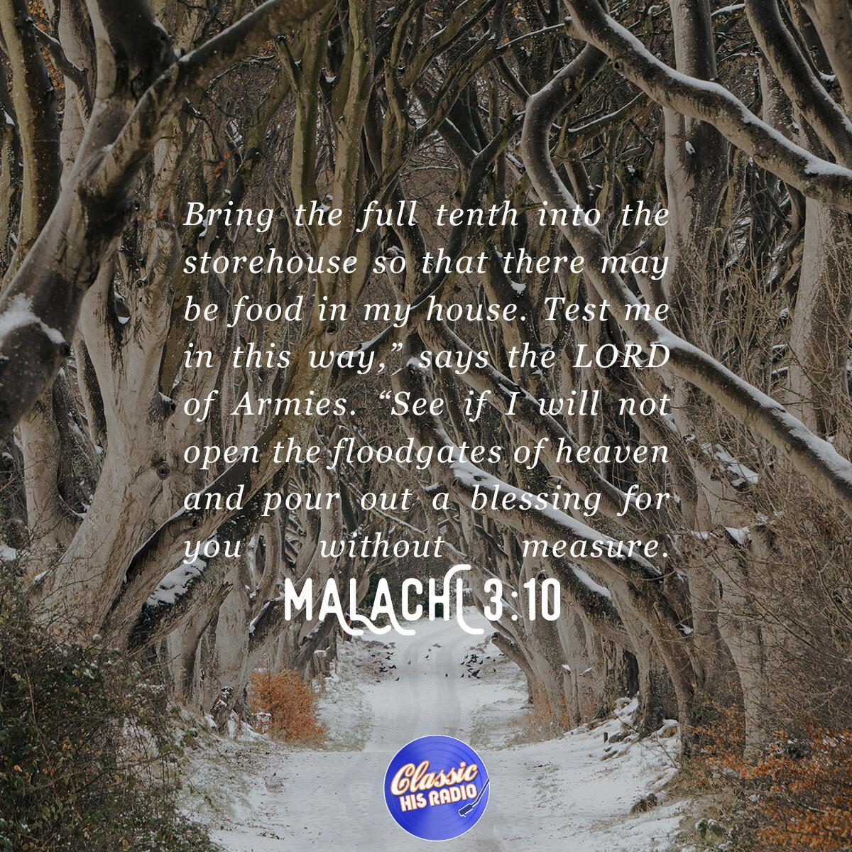 Malachi 3:10 - Verse of the Day