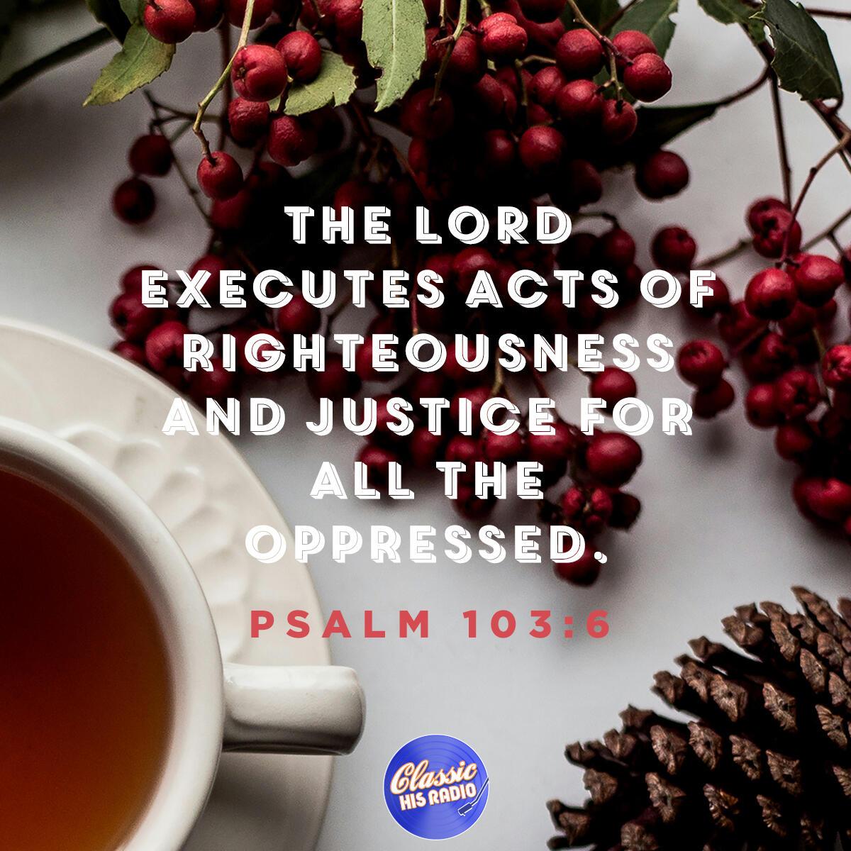 Psalm 103:6 - Verse of the Day