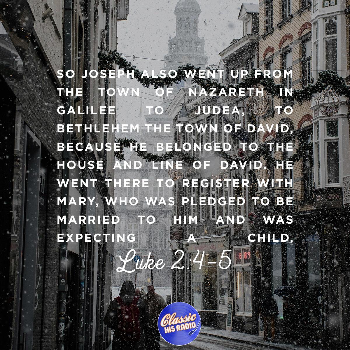 Luke 2:4-5 - Verse of the Day
