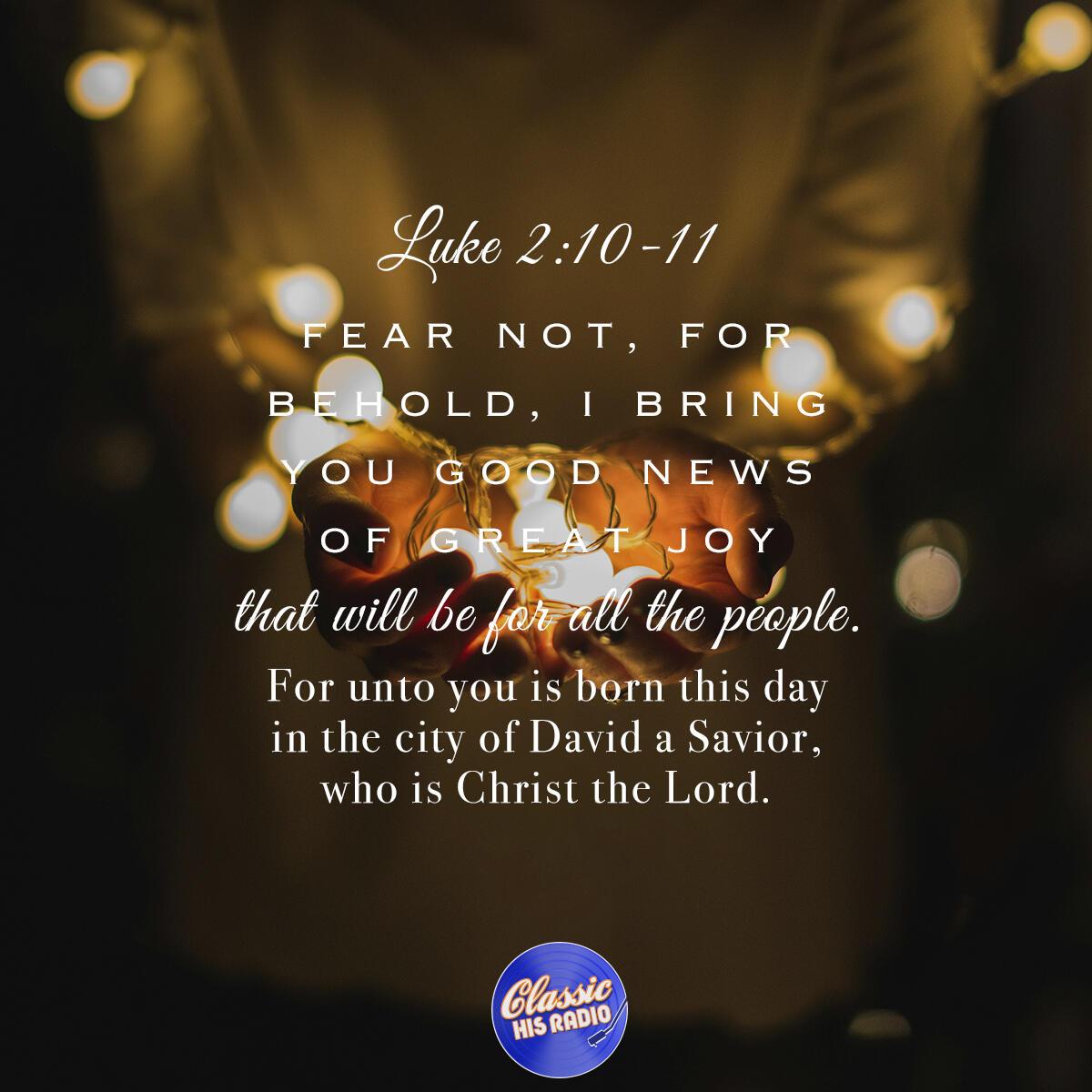 Luke 2:10-11 - Verse of the Day